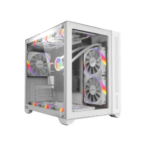 Gabinete Gamer Forcefield White Ghost em Vidro - Pcyes